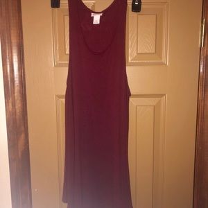 Maroon tank/T-shirt dress
